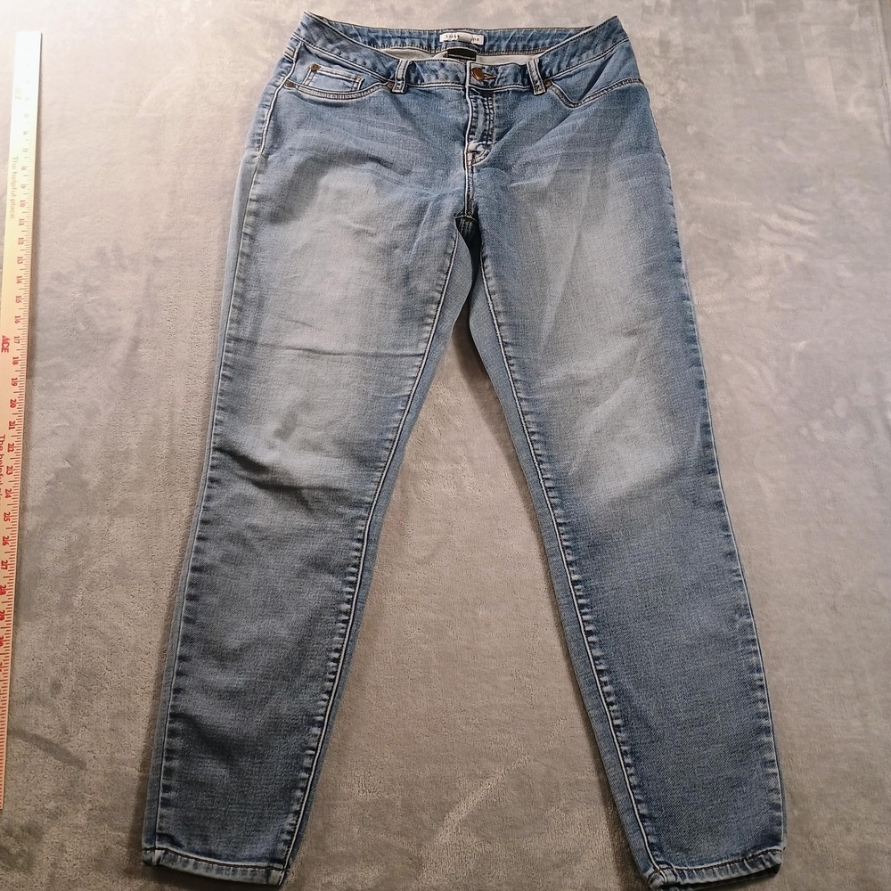 Tribal Jeans Jeans Womens 10 Blue Skinny Mid Rise 31x28 Stretch Light Wash Denim